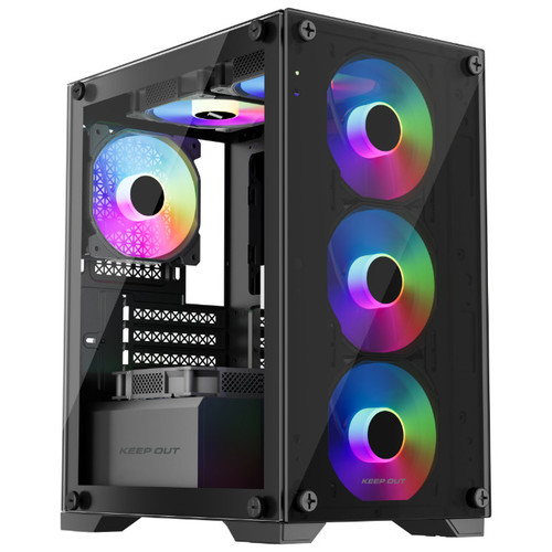 CAJA MICROATX KEEP OUT XC-201 GLASS 1x3.5a&euro;